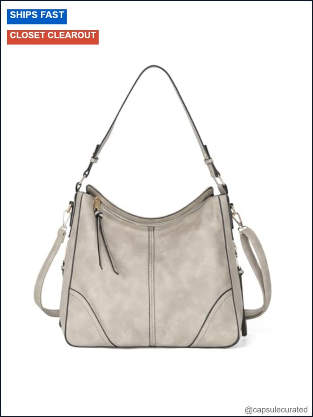 Women's Vegan Leather Hobo Crossbody Bag Large Capacity Handbag Purse